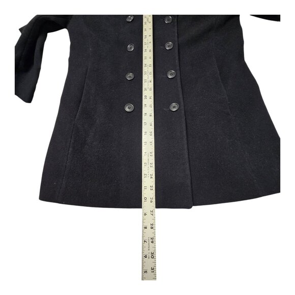 Jones New York Women's Double Breasted Peacoat XL Black Pre-owned - Picture 7 of 11